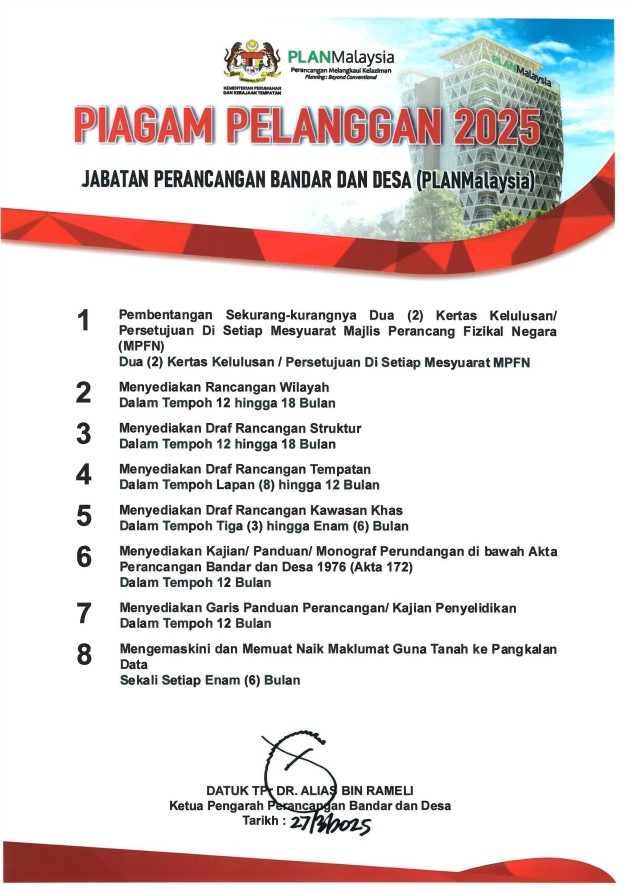 Piagam Pelanggan Jabatan Tahun 2025